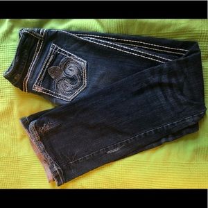 Low rise boot cut jeans